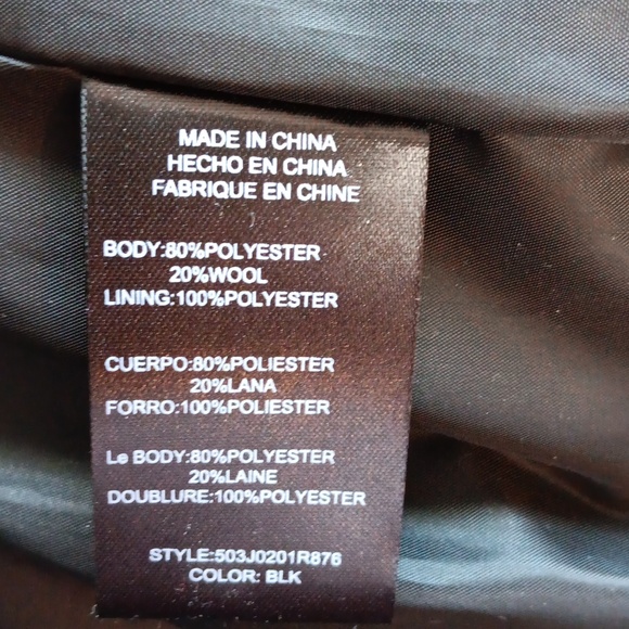 Bebe black and gold tweed wool blend blazer - Picture 6 of 7